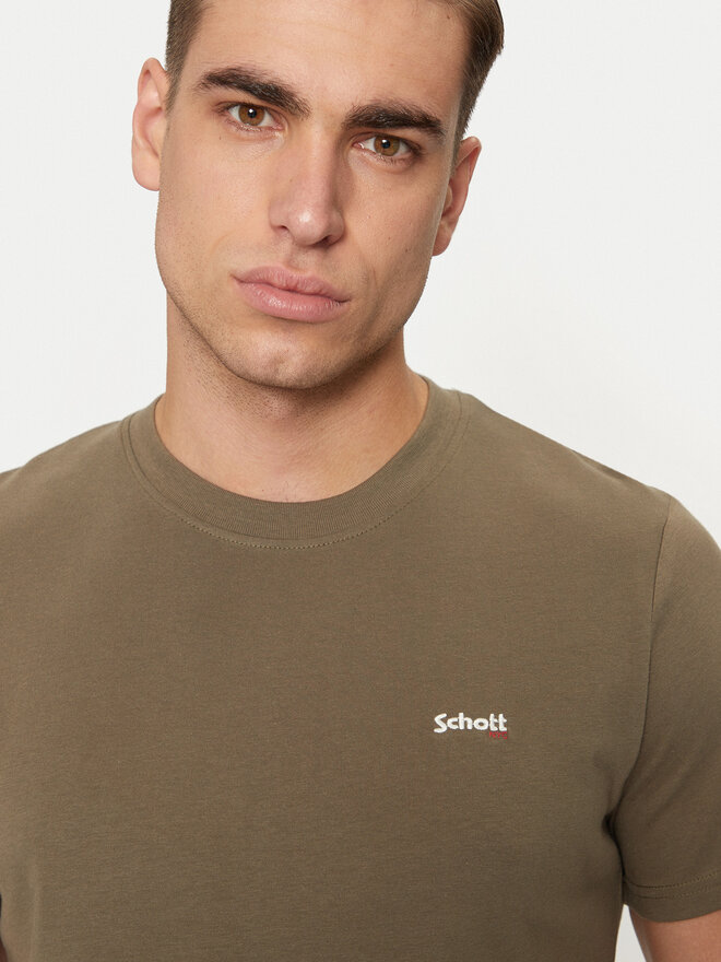 SCHOTT N.Y.C. SCHOTT N.Y.C. Marškinėliai TSCLAWS1 Chaki Regular Fit