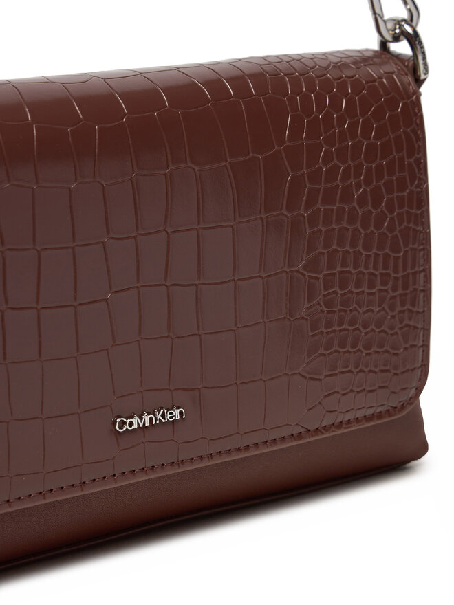 Calvin Klein Τσάντα Calvin Klein Ck Must Shoulder Bag_Croco K60K612111 Καφέ