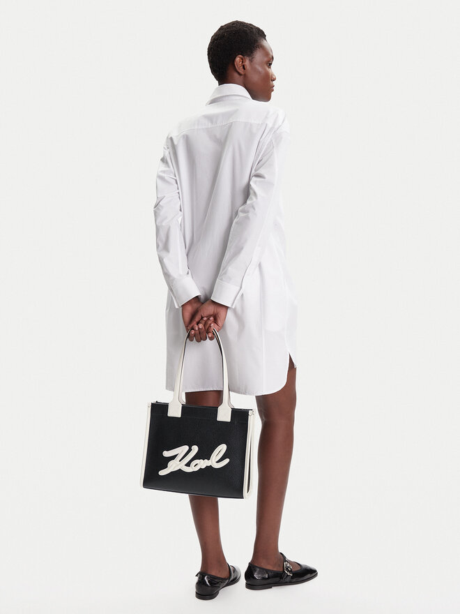 KARL LAGERFELD Ročna torba KARL LAGERFELD A1W30042 Črna