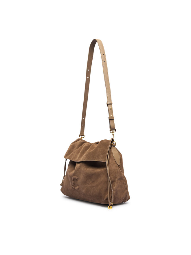 Coccinelle Handtasche Coccinelle V9G Coccinellelidia Suede Bim E1 V9G 13 03 01 Dunkelbeige