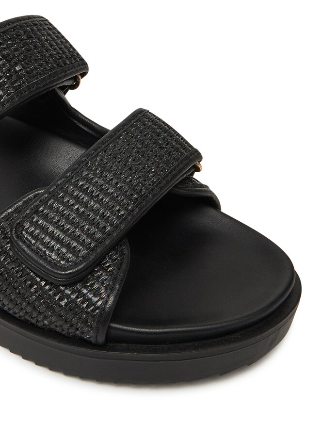 Tommy Hilfiger Iešļūcenes Tommy Hilfiger DOUBLE STRAP RAFFIA FW0FW08940 Melns