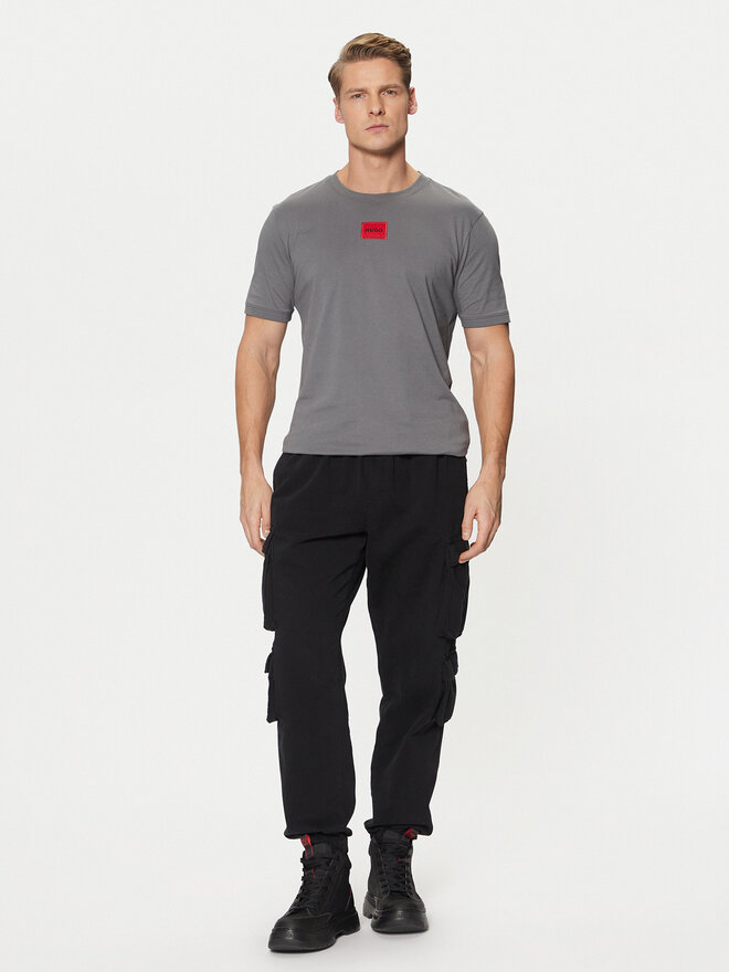 HUGO HUGO Футболка Diragolino212 50447978 Сірий Regular Fit