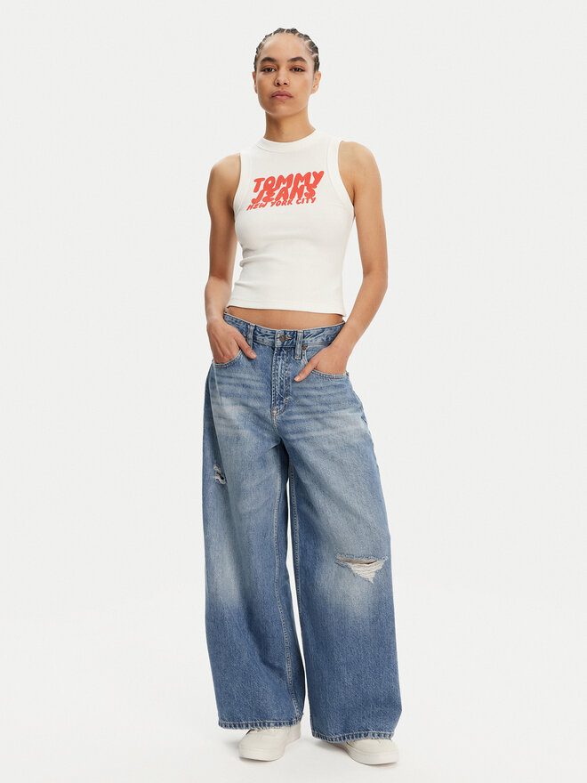 Tommy Jeans Tommy Jeans Marškinėliai DW0DW21339 Écru Slim Fit