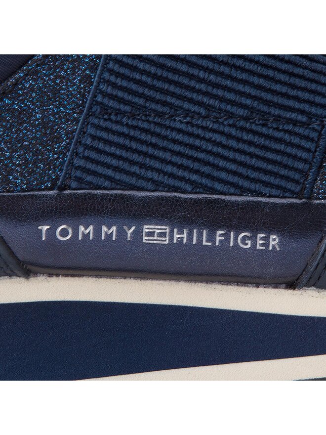 Sneakers Tommy Hilfiger Elastic Retro Runner FW0FW03336 Bleu marine chaussures