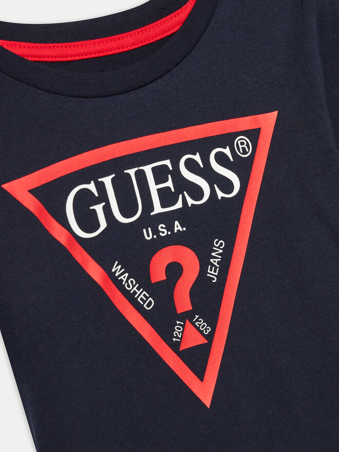 Guess Guess Póló N73I55 K8HM0 Sötétkék Regular Fit