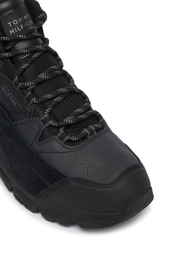 Tommy Hilfiger Schnürstiefeletten Tommy Hilfiger Hilfiger Wp Mix Chukka Runner FM0FM06022 Schwarz