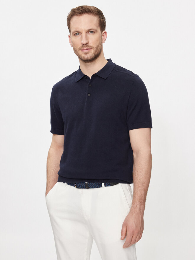 Selected Homme Selected Homme Poloshirt Berg 16092437 Dunkelblau Regular Fit