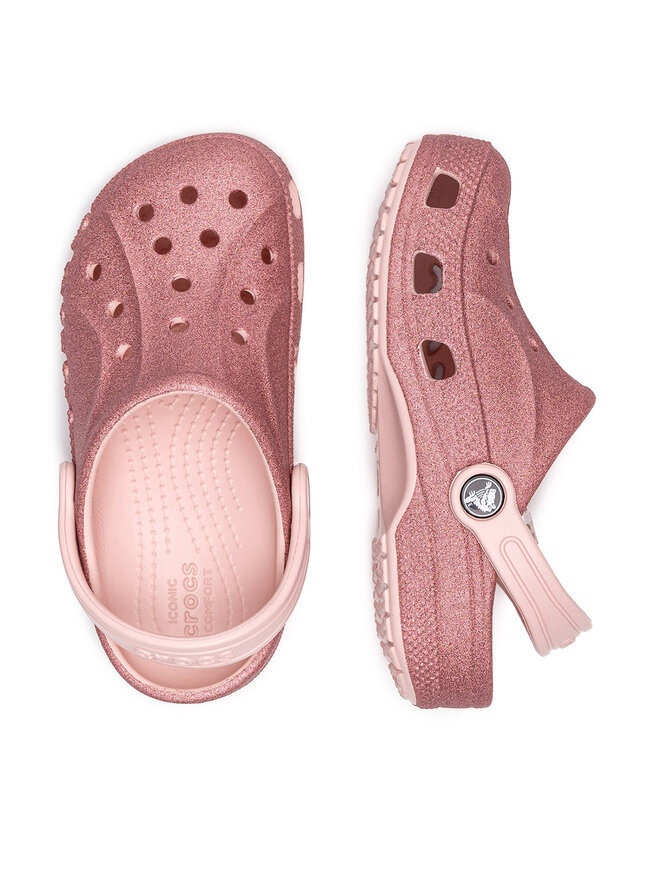 Crocs Natikači Crocs BAYA GLITTER CLOG KIDS 207015-6SR Roza