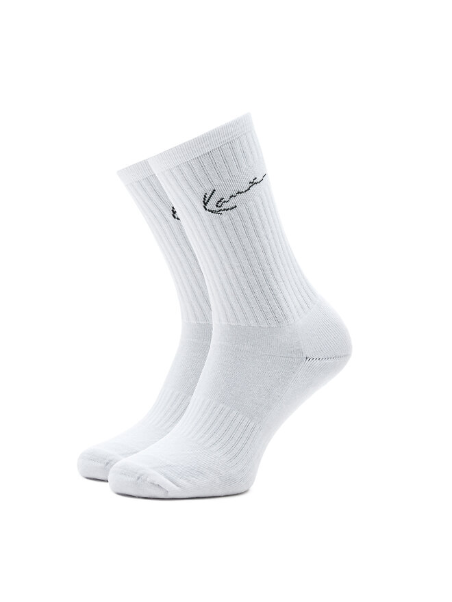 Karl Kani Set di 3 paia di calzini lunghi da uomo Karl Kani Signature 3003748 Bianco