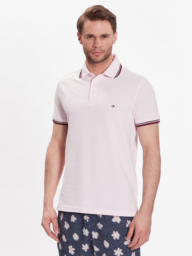 Tommy Hilfiger Tommy Hilfiger Pólóing 1985 MW0MW30750 Rózsaszín Slim Fit