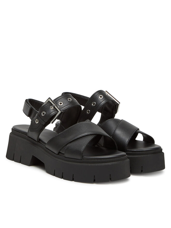 HUGO Szandál HUGO Kris_Sandal_BKNA 50542072 Fekete