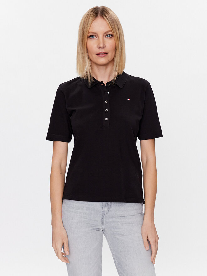 Tommy Hilfiger Tommy Hilfiger Polo Pique WW0WW37820 Μαύρο Regular Fit