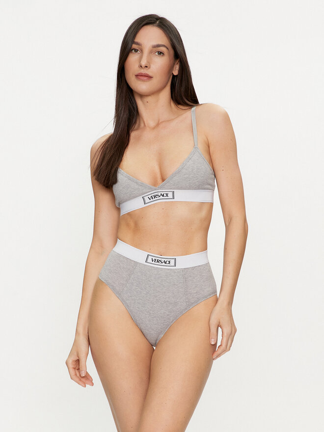 Versace Versace Klassischer Damenslip mit hoher Taille 1013505 Grau
