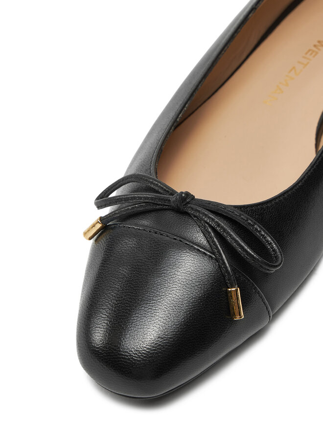 Stuart Weitzman Балеринки Stuart Weitzman Sleek Bow Flat SJ598 Черен