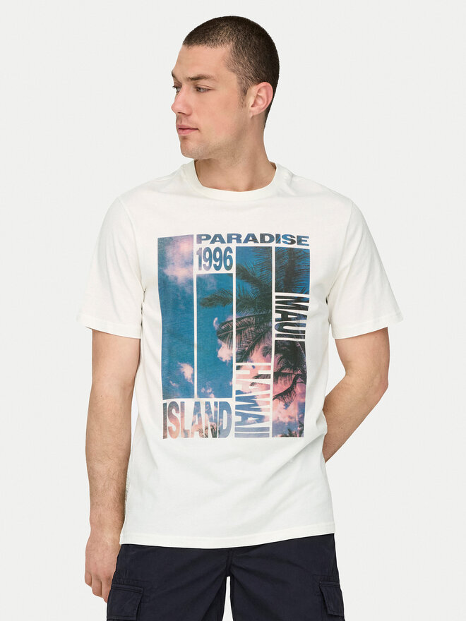Only & Sons Only & Sons Camiseta Magdy 22029454 Blanco Regular Fit