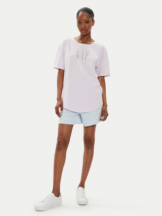 Gap Gap Marškinėliai 627139-02 Violetinė Loose Fit