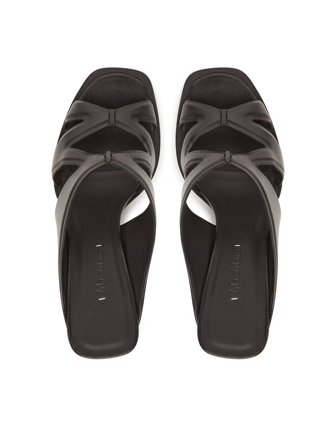 Max Mara Παντόφλες Max Mara Doublewedge 2514521112600 Μαύρο