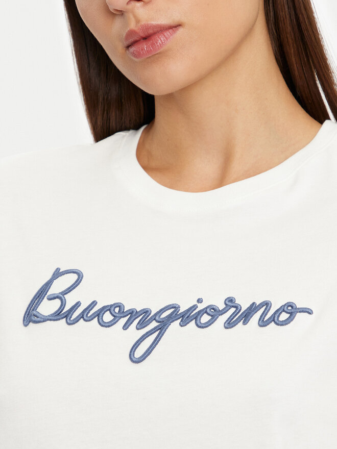 Vila Vila Camiseta 14097444 Blanco Regular Fit