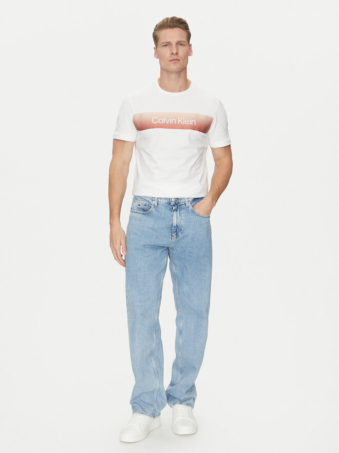Calvin Klein Calvin Klein Camiseta Linear Ombre K10K114163 Blanco Regular Fit