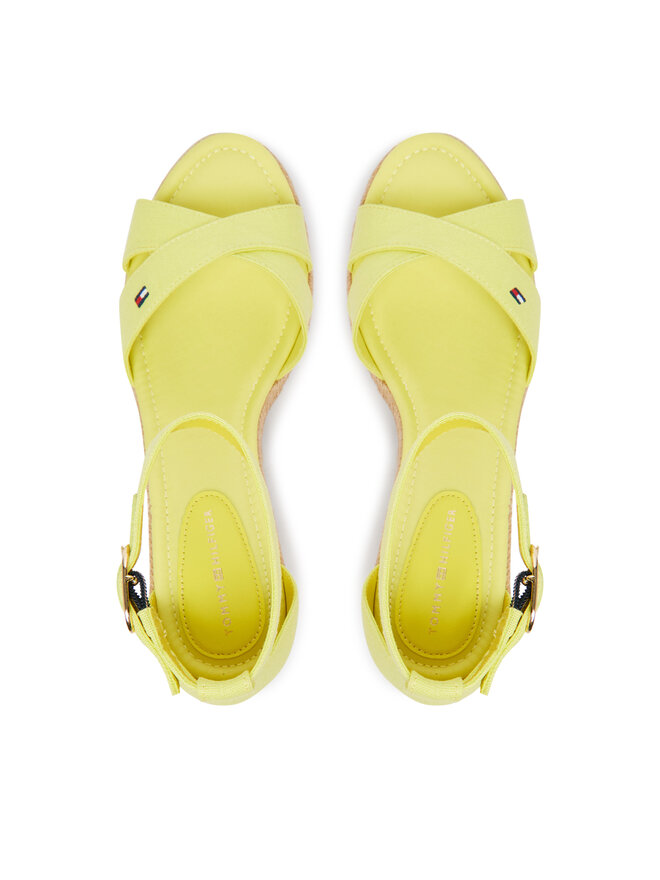 Tommy Hilfiger Espadrilles Tommy Hilfiger Hemp Crossover Strap Wedge Espadrilles FW0FW09332 Grün