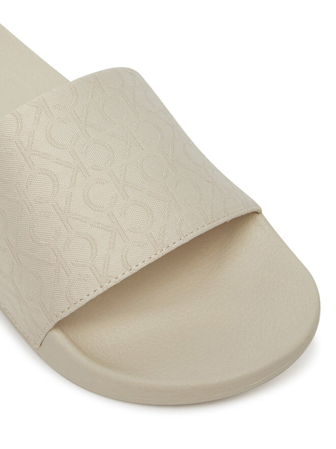 Calvin Klein Natikače Calvin Klein Pool Slide - Jacq HW0HW02420 Écru