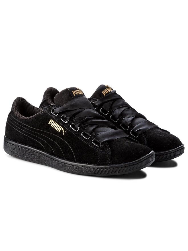 Zapatilla negra puma vikky platform ribbon p clearance