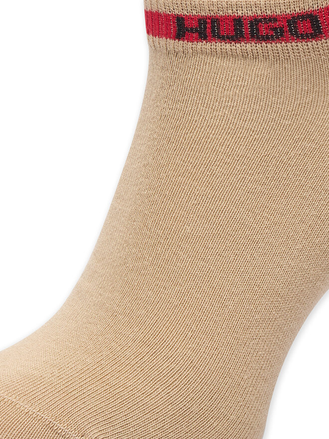 HUGO Kurze Socken HUGO 2 As Tape Cc 50516394 Beige