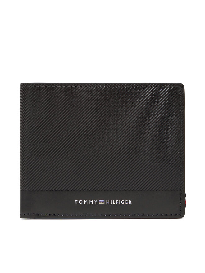 Tommy Hilfiger Велике Чоловіче Портмоне Tommy Hilfiger Th Foundation Cc And Coin AM0AM13508 Чорний