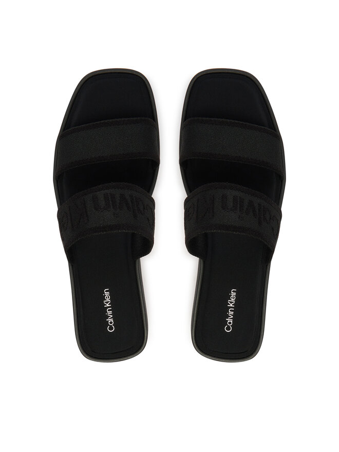 Calvin Klein Pantoletten Calvin Klein Flatform Sndl Webbing HW0HW02878 Schwarz