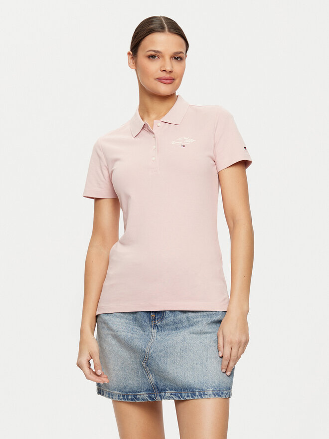 Tommy Hilfiger Tommy Hilfiger Polo WW0WW43930 Ružičasta Slim Fit