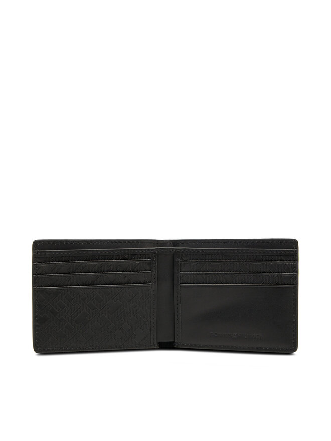 Tommy Hilfiger Cartera grande para hombre Tommy Hilfiger Th Monogram Mini Cc Wallet AM0AM13251 Negro