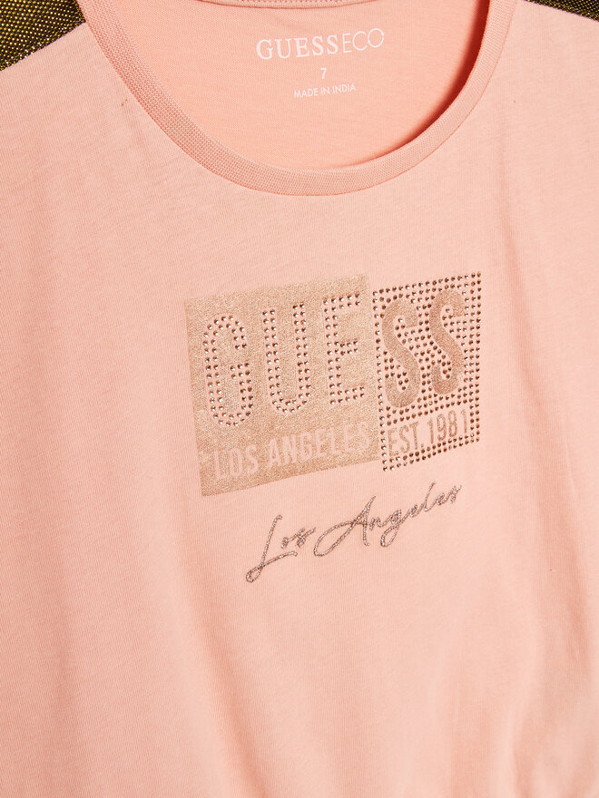 Guess Guess Футболка J3GI11 K8HM3 Рожевий Boxy Fit