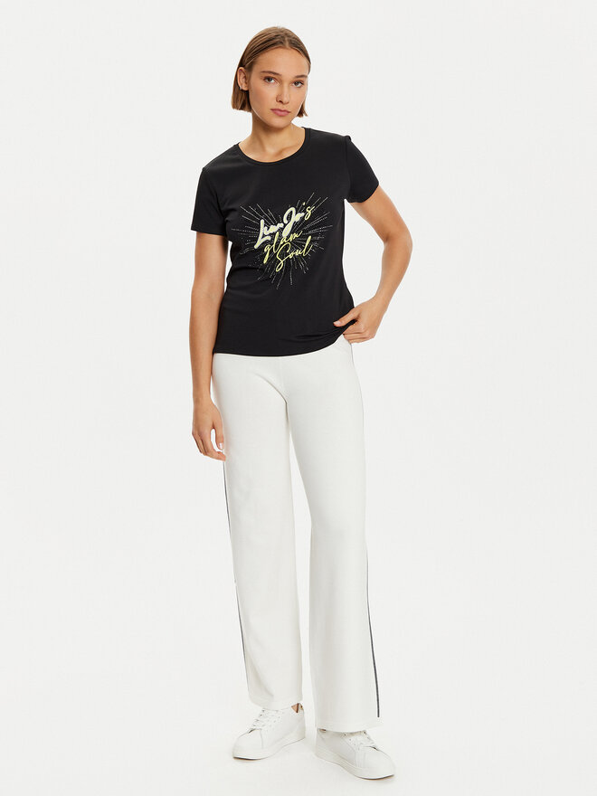 Liu Jo Sport Liu Jo Sport Camiseta TF4312 JS088 Negro Regular Fit