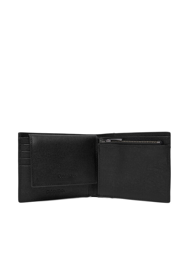 Calvin Klein Πορτοφόλι Calvin Klein Saffiano Billfold W Card + Coin LV04D1074G Μαύρο