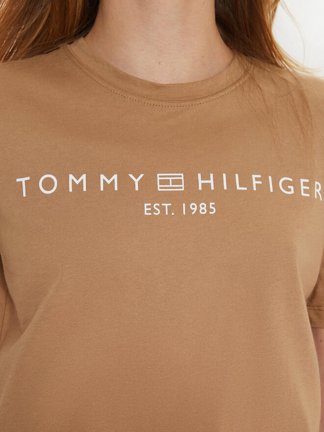 Tommy Hilfiger Tommy Hilfiger Marškinėliai WW0WW40276 Smėlio Regular Fit