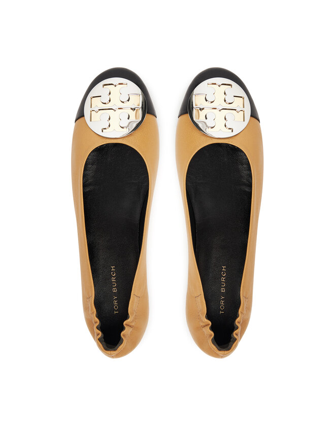 Tory Burch Ballerinas Tory Burch Claire Cap-Toe Ballet 156309 Beige