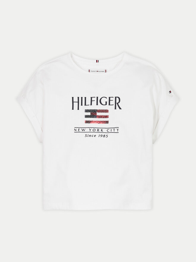 Tommy Hilfiger Tommy Hilfiger Marškinėliai KG0KG08525 S Balta Regular Fit