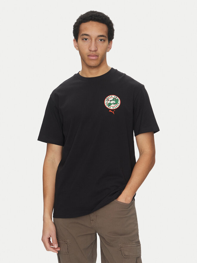Puma Puma T-Shirt Graphics Super 629639 Schwarz Relaxed Fit