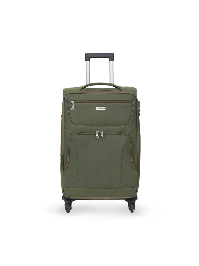 Semi Line Μεσαία Βαλίτσα Semi Line T5773-2 Πράσινο