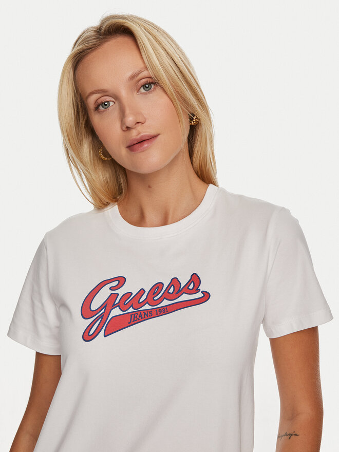 Guess Jeans Guess Jeans Camiseta W4YI13 J1314 Blanco Regular Fit