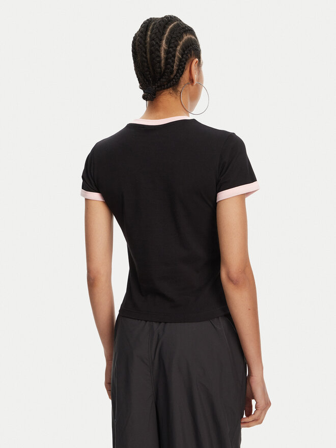 Juicy Couture Juicy Couture T-Shirt Collegiate Ringer JCWCT125320 Schwarz Slim Fit