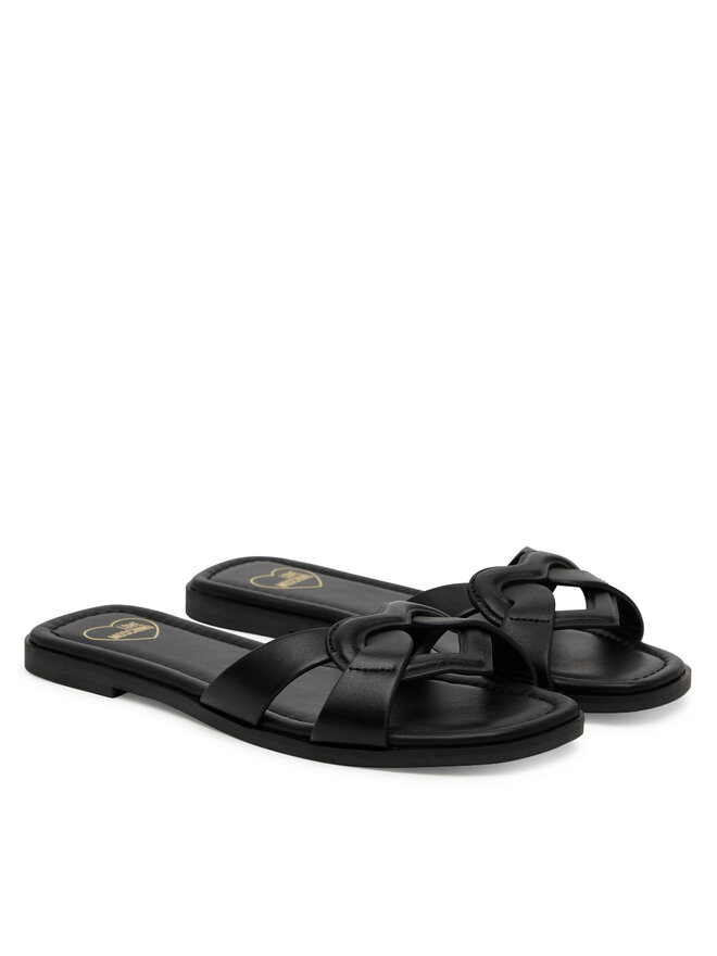 LOVE MOSCHINO Klapki LOVE MOSCHINO JA28092G1MIA0000 Czarny