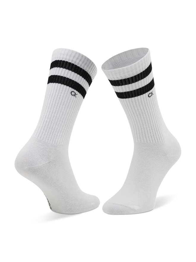 Calvin Klein Súprava 2 párov vysokých pánskych ponožiek Calvin Klein 701218711 Biela