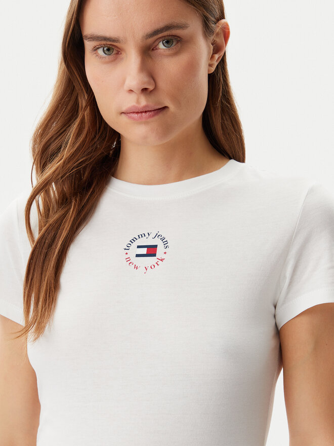 Tommy Jeans Tommy Jeans T-Shirt Essential DW0DW20316 Λευκό Slim Fit