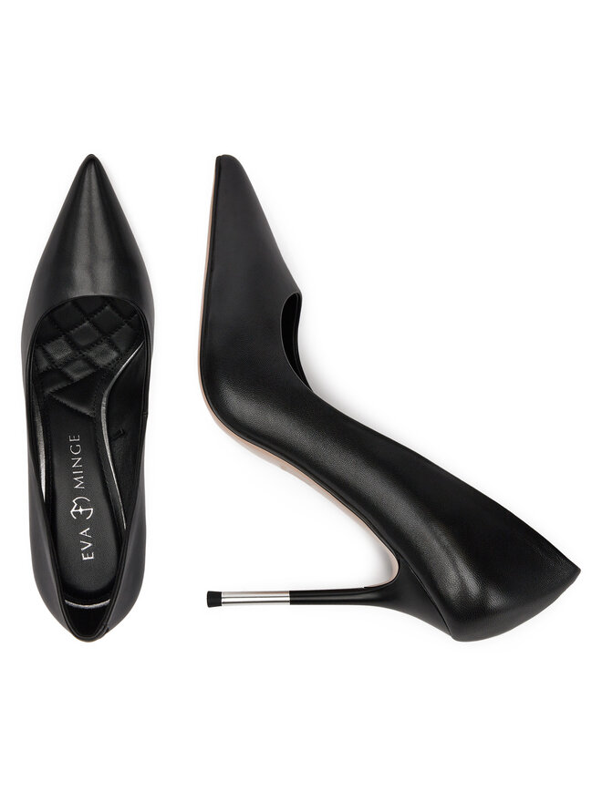 Eva Minge Pantofi cu toc subțire Eva Minge THYME-LT934-35 Negru