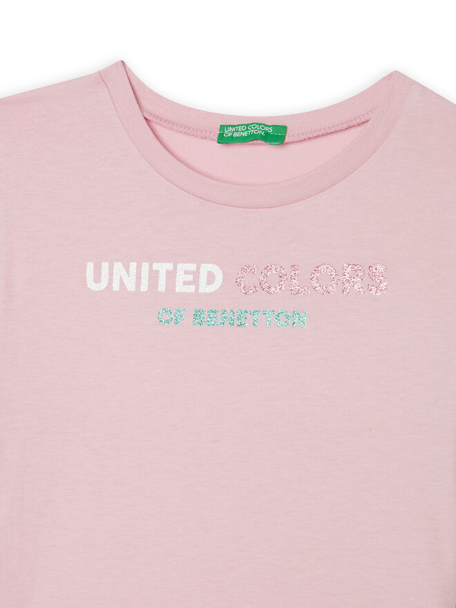 United Colors Of Benetton United Colors Of Benetton Marškinėliai 3I1XC10MZ Rožinė Regular Fit