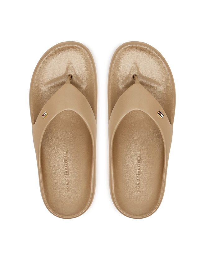 Tommy Hilfiger Zehentrenner Tommy Hilfiger Pearlized FW0FW09201 Beige