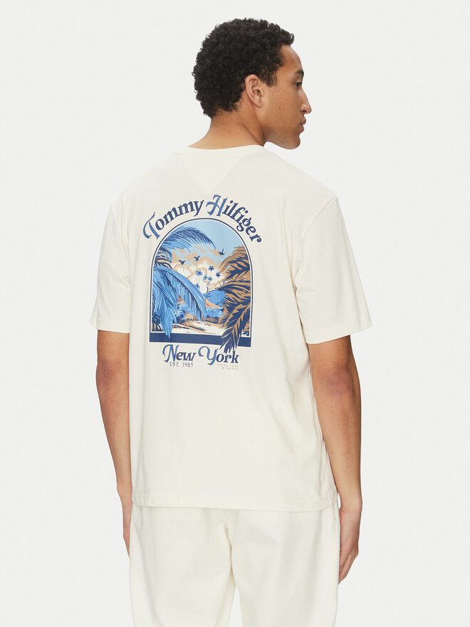 Tommy Hilfiger Tommy Hilfiger Póló Summer Photo MW0MW38643 Bézs Regular Fit