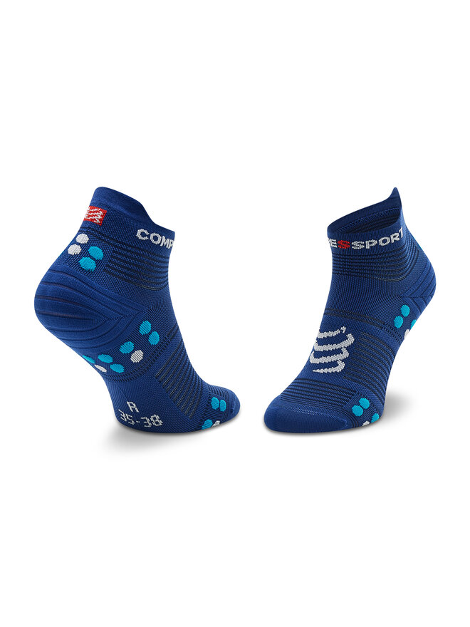 Compressport Skarpety wysokie unisex Compressport Pro Racing Socks V4.0 Run Low XU00047B_533 Granatowy