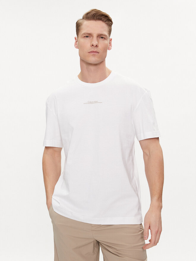 Calvin Klein Calvin Klein Camiseta Linear Back Logo K10K112486 Blanco Regular Fit